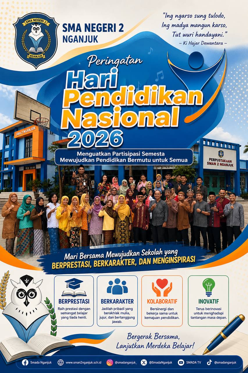 SMAN 2 Nganjuk Peringati Hari Pendidikan Nasional 2026 dengan Semangat 'Menguatkan Partisipasi Semesta Mewujudkan Pendidikan Bermutu untuk Semua'